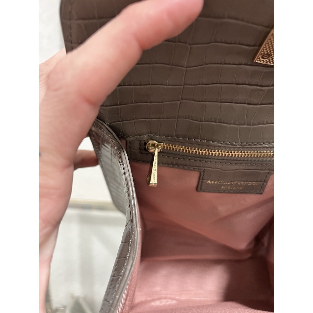 Aspinal Of London Gigi Crocodile Embossed Leather Bag - Picture 10 of 14